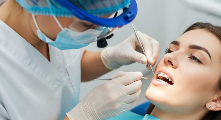 صاف کردن دندان کج