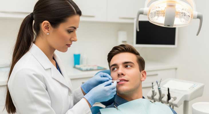 صاف کردن دندان کج