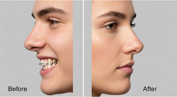 تاثیر ارتودنسی بر روی بینی