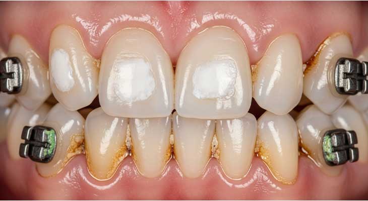 تغییر رنگ دندان ها در ارتودنسی