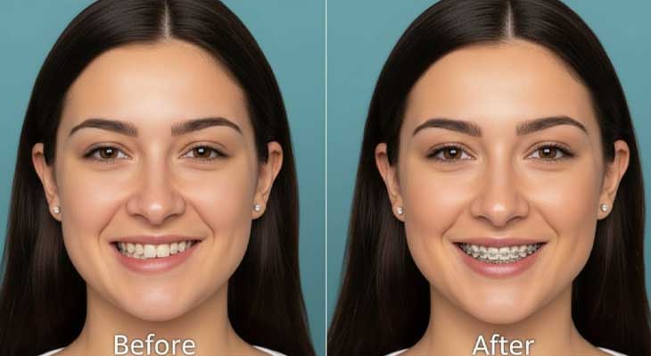 تاثیر ارتودنسی بر تقارن صورت