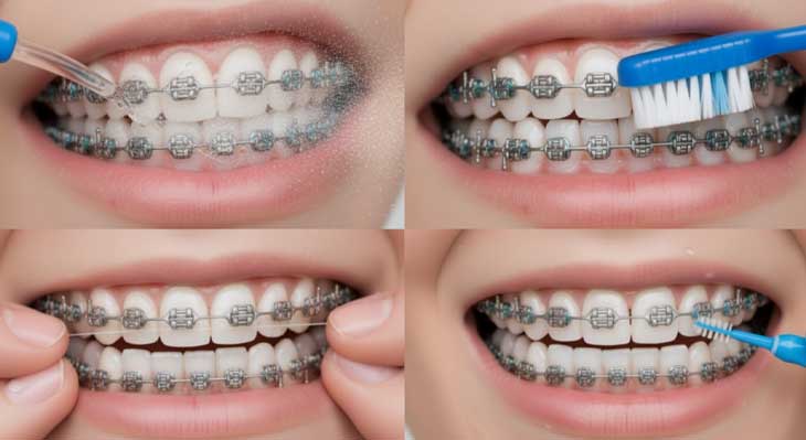 تمیز کردن براکت های ارتودنسی