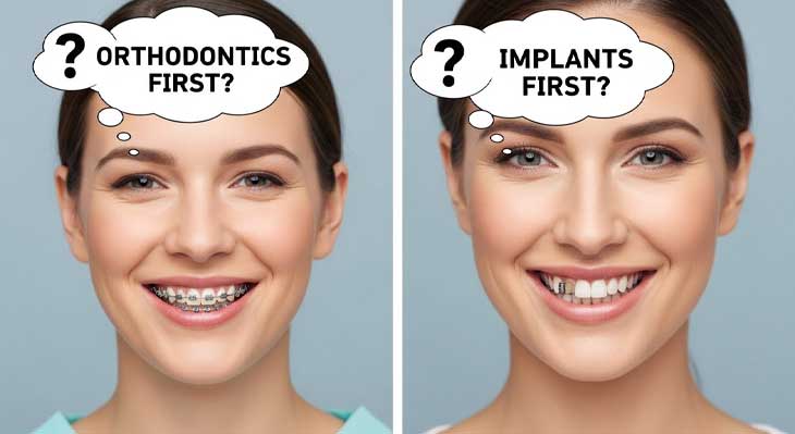 اول ارتودنسی یا ایمپلنت؟