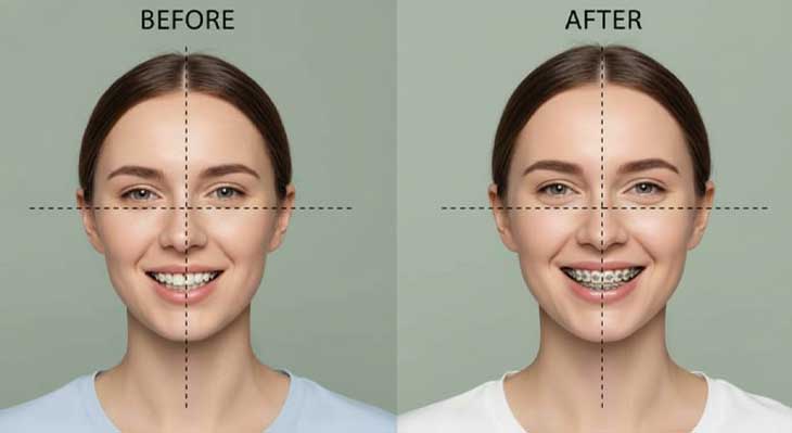 تاثیر ارتودنسی بر تقارن صورت