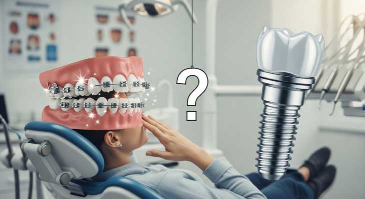 اول ارتودنسی یا ایمپلنت؟